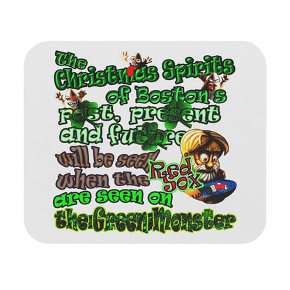 christmas spirits of boston - Mouse Pad (Rectangle) (white)
