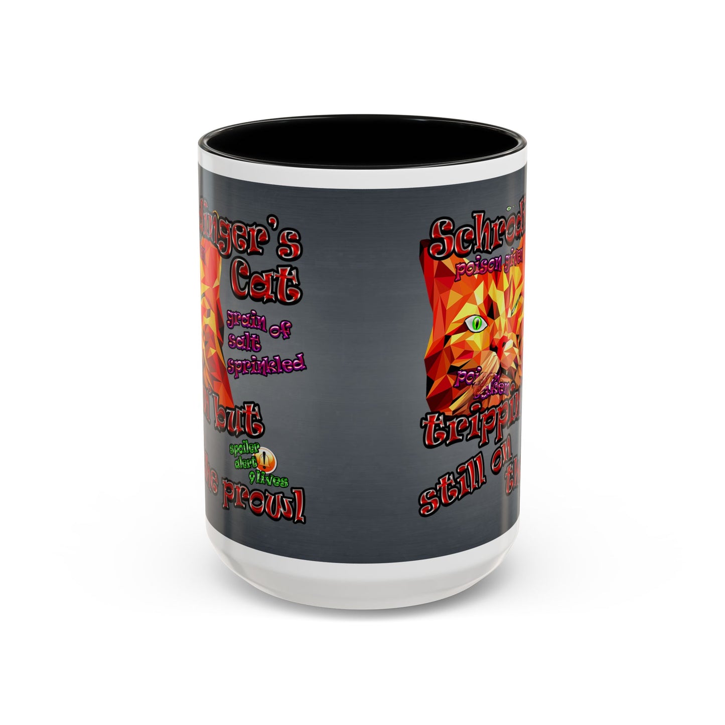 schrodinger's cat - Accent Mug (grey-light grey)