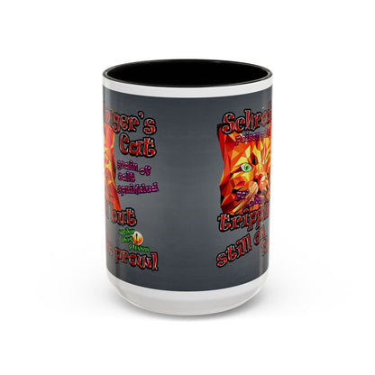 schrodinger's cat - Accent Mug (grey-light grey)