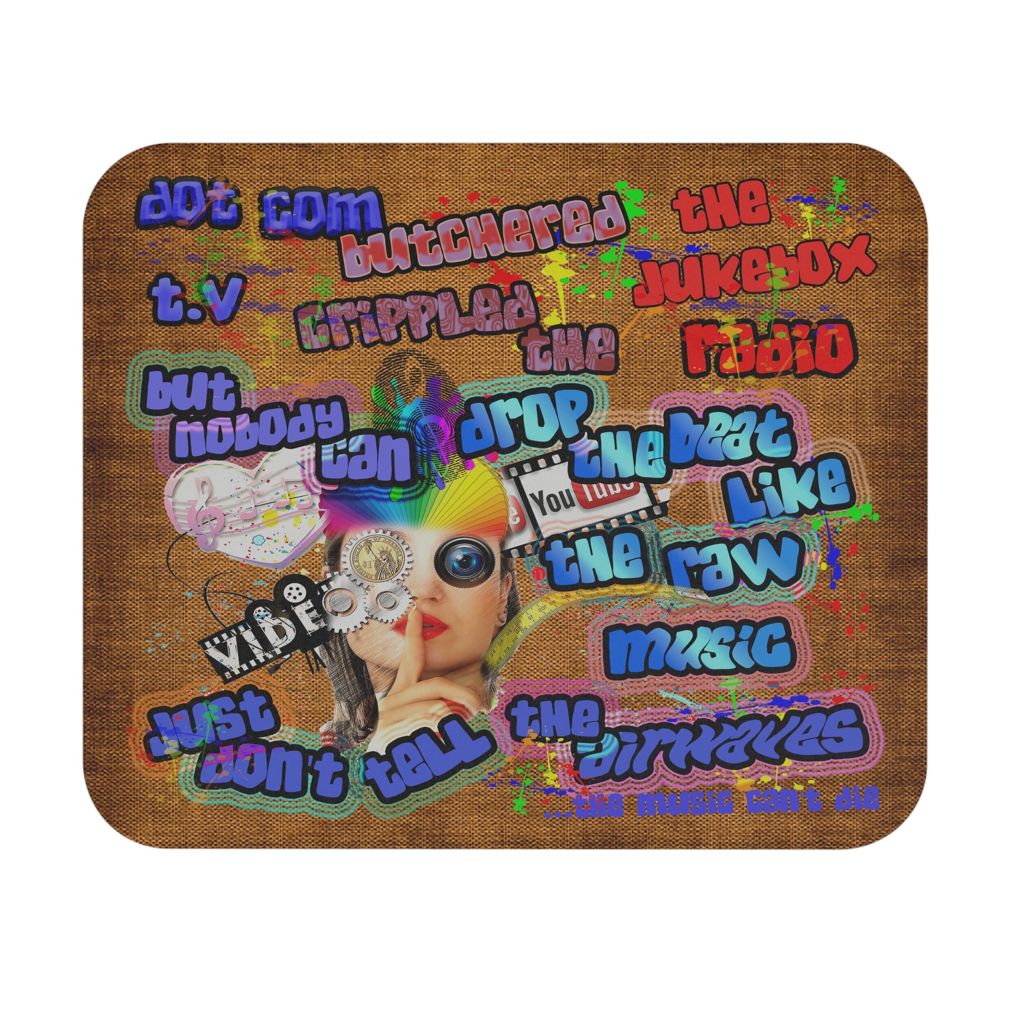 drop the beat - Mouse Pad (Rectangle) (brown papyrus)