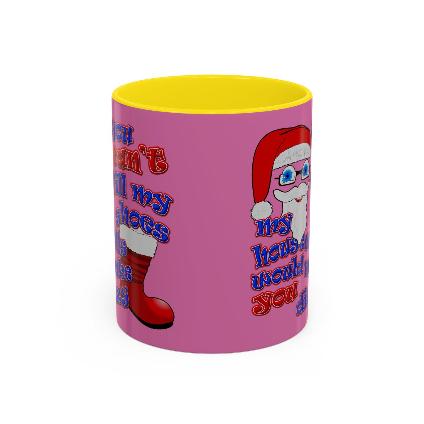 santa's shoes - Accent Mug (light pink)
