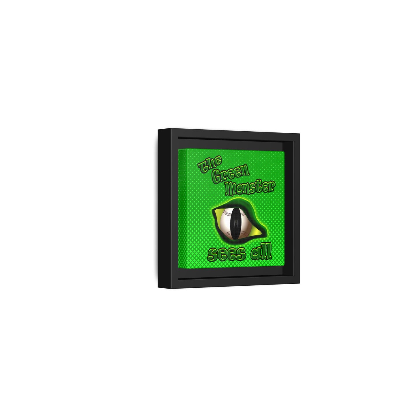green monster - framed canvas art (logo green)