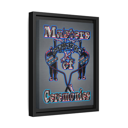 em cee squared - framed canvas art (grey-light grey)