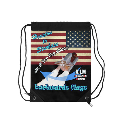 shoot for the stars - Drawstring Bag (black)