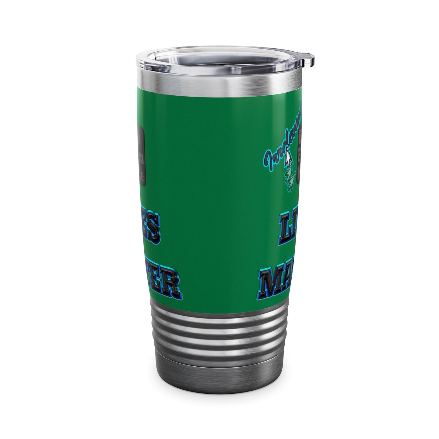 irrelevant - Ringneck Tumbler, 20oz (dark green)