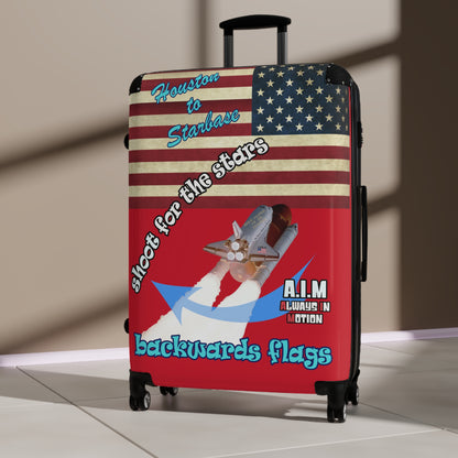 shoot for the stars - Suitcase (dark red)