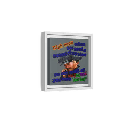 high noon - framed canvas art (dark grey)