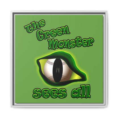 green monster - framed canvas art (green)