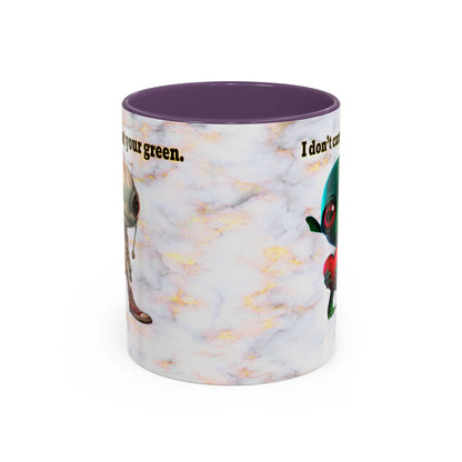 I don't care that your grey - Accent Mug (white marble)