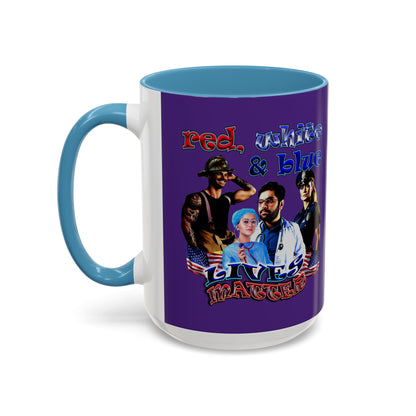 rw&b lives matter - Accent Mug (purple)