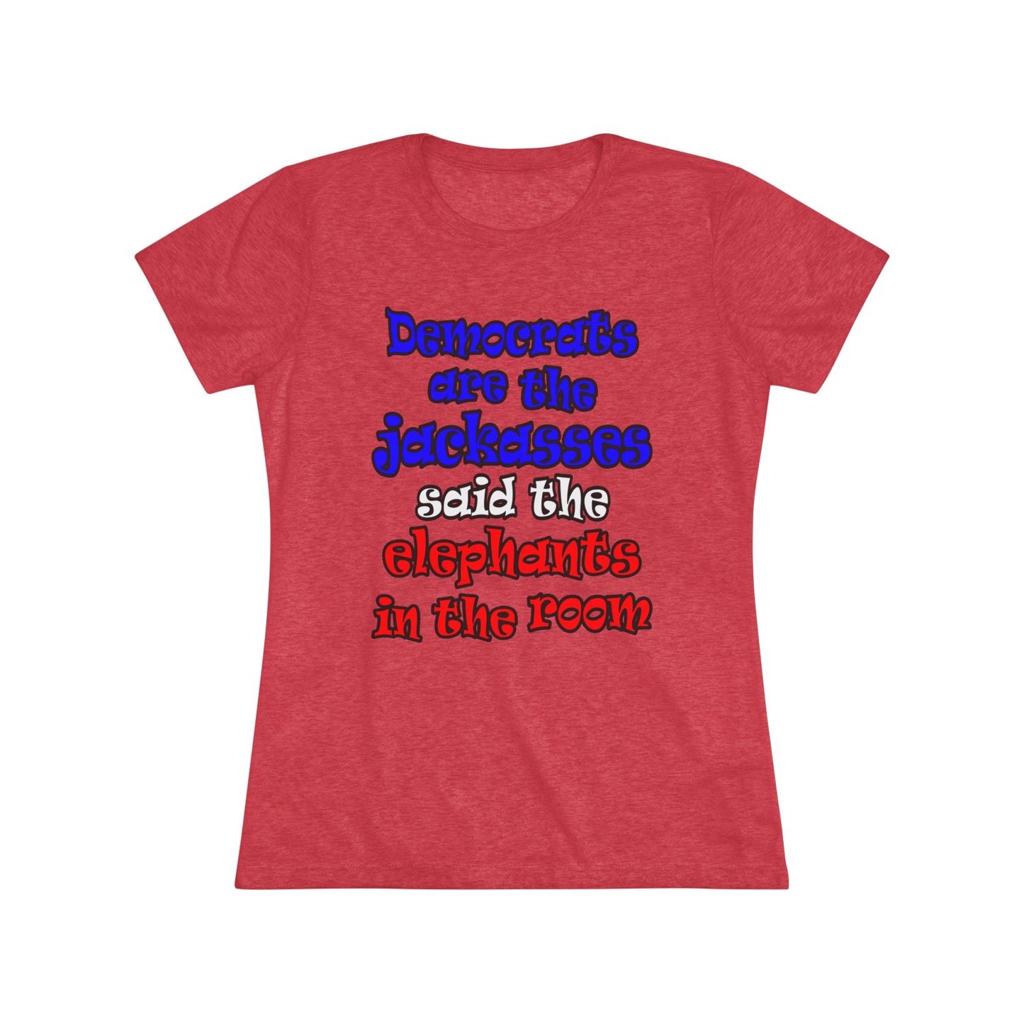 donkeys and elephants - Women's Triblend Tee