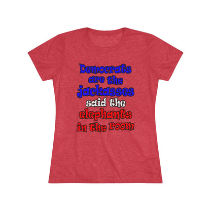 donkeys and elephants - Women's Triblend Tee