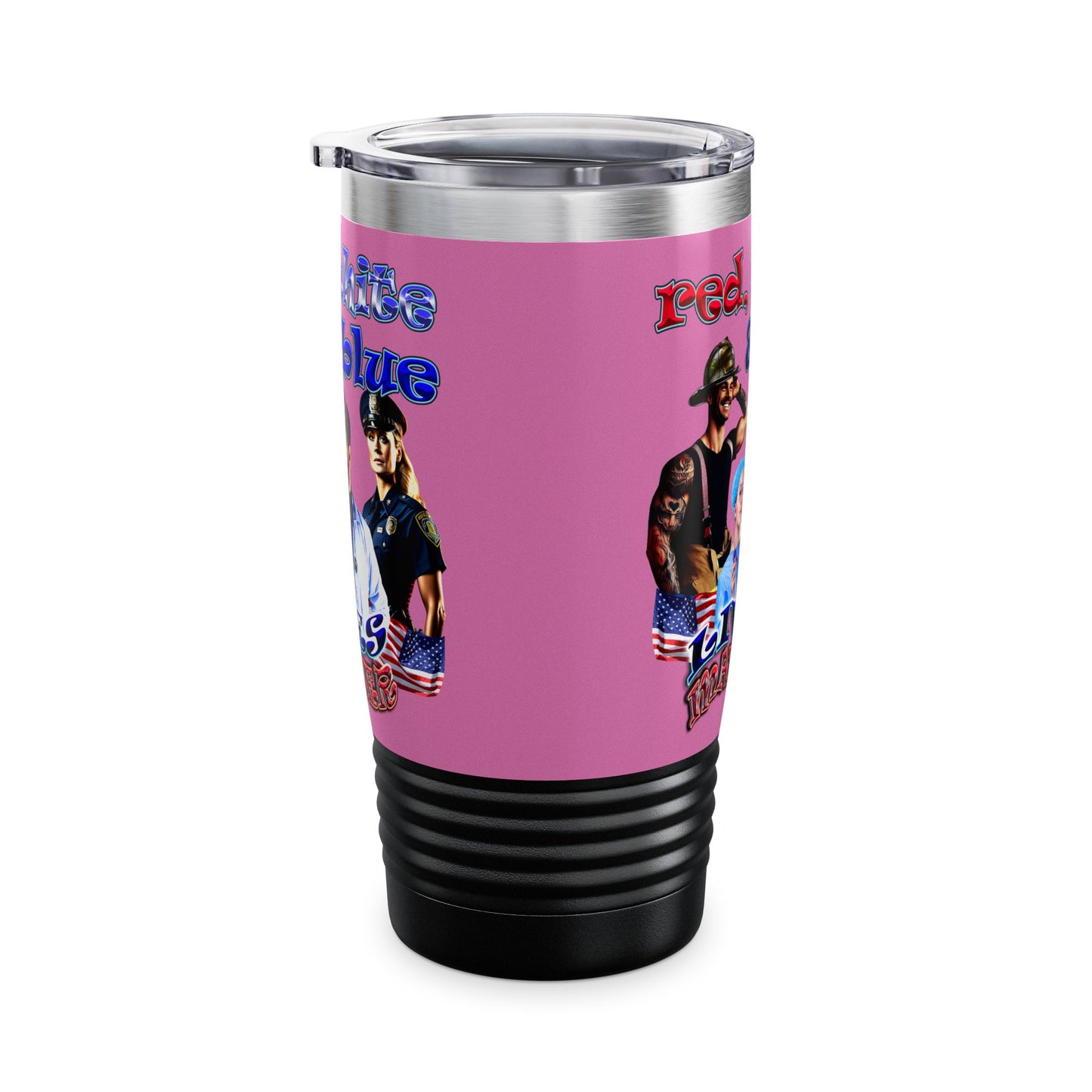 rw&b lives matter - Ringneck Tumbler, 20oz (light pink)