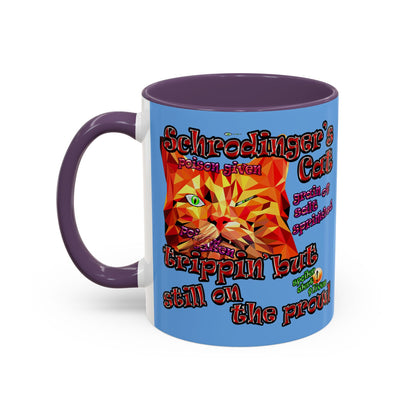 schrodinger's cat - Accent Mug (light blue)