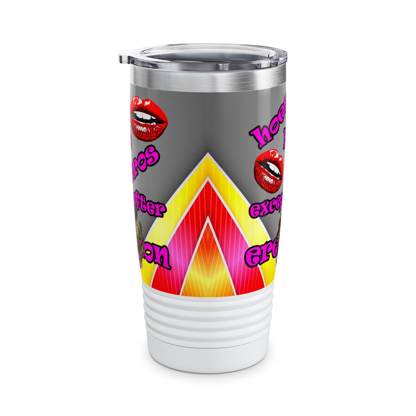 hoes b4 bros - Ringneck Tumbler, 20oz (rainbow split)