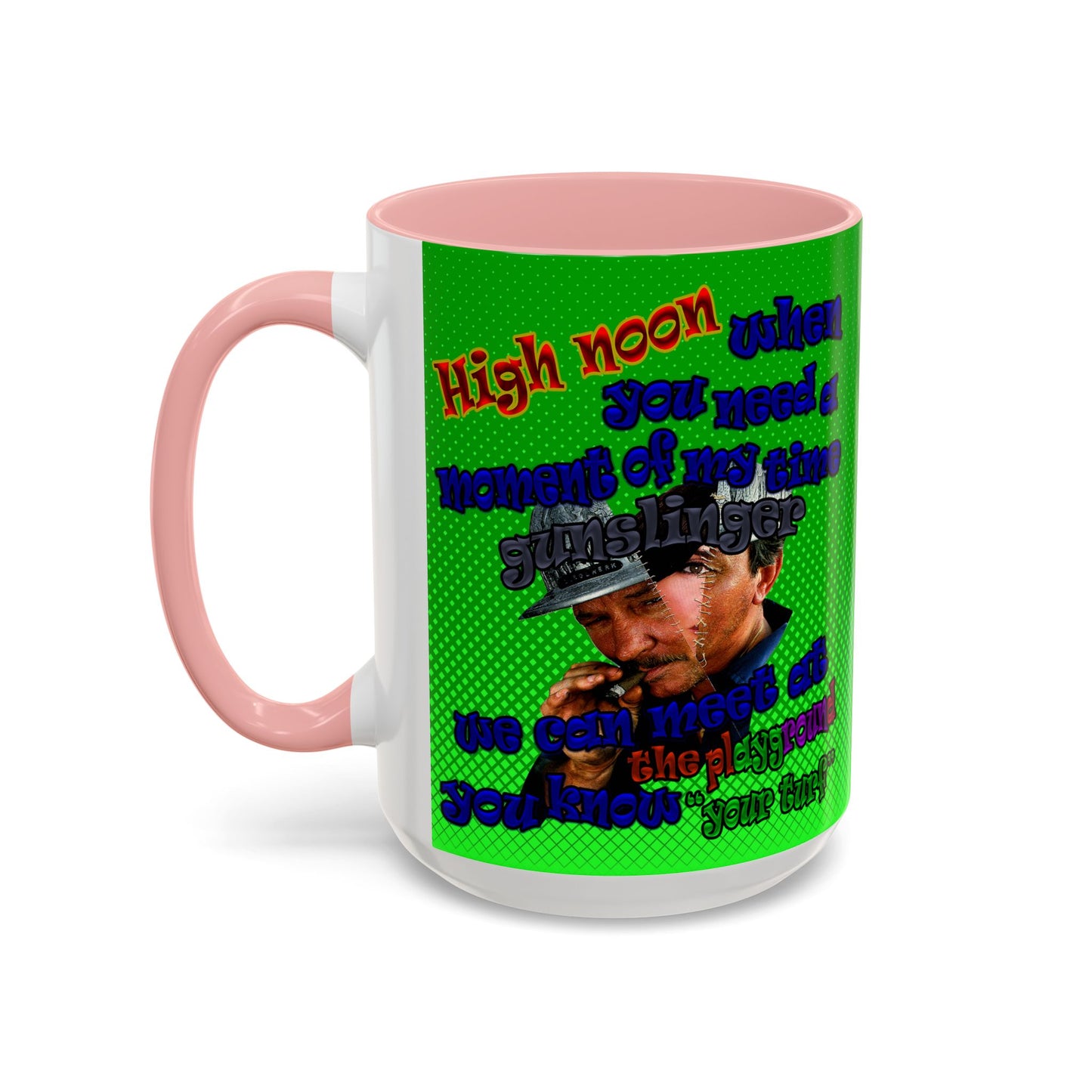 high noon - Accent Mug (logo green)