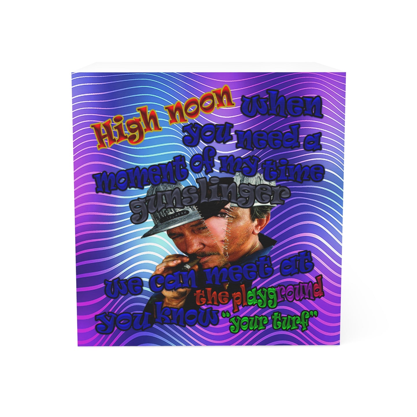 high noon - note cube (purple wave)