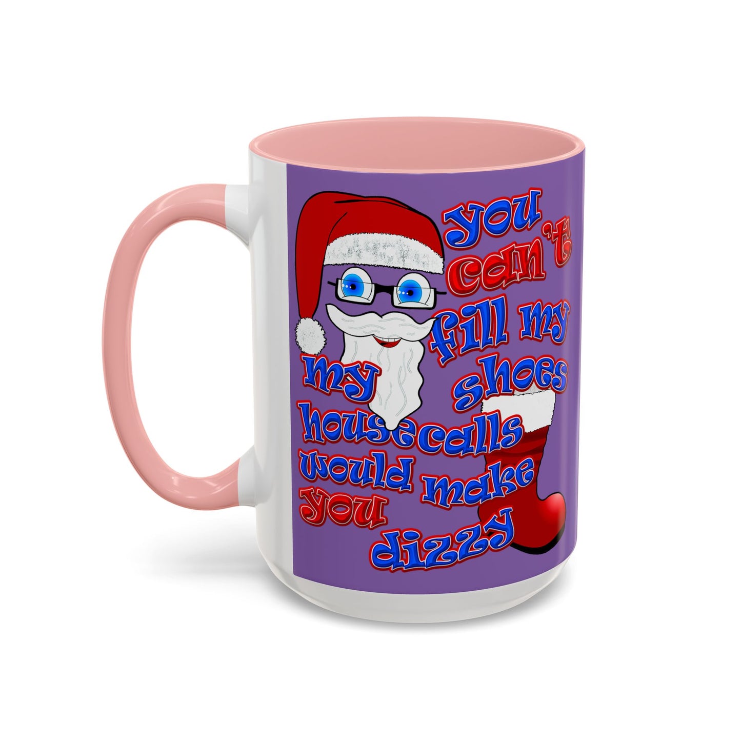 santa's shoes - Accent Mug (light purple)