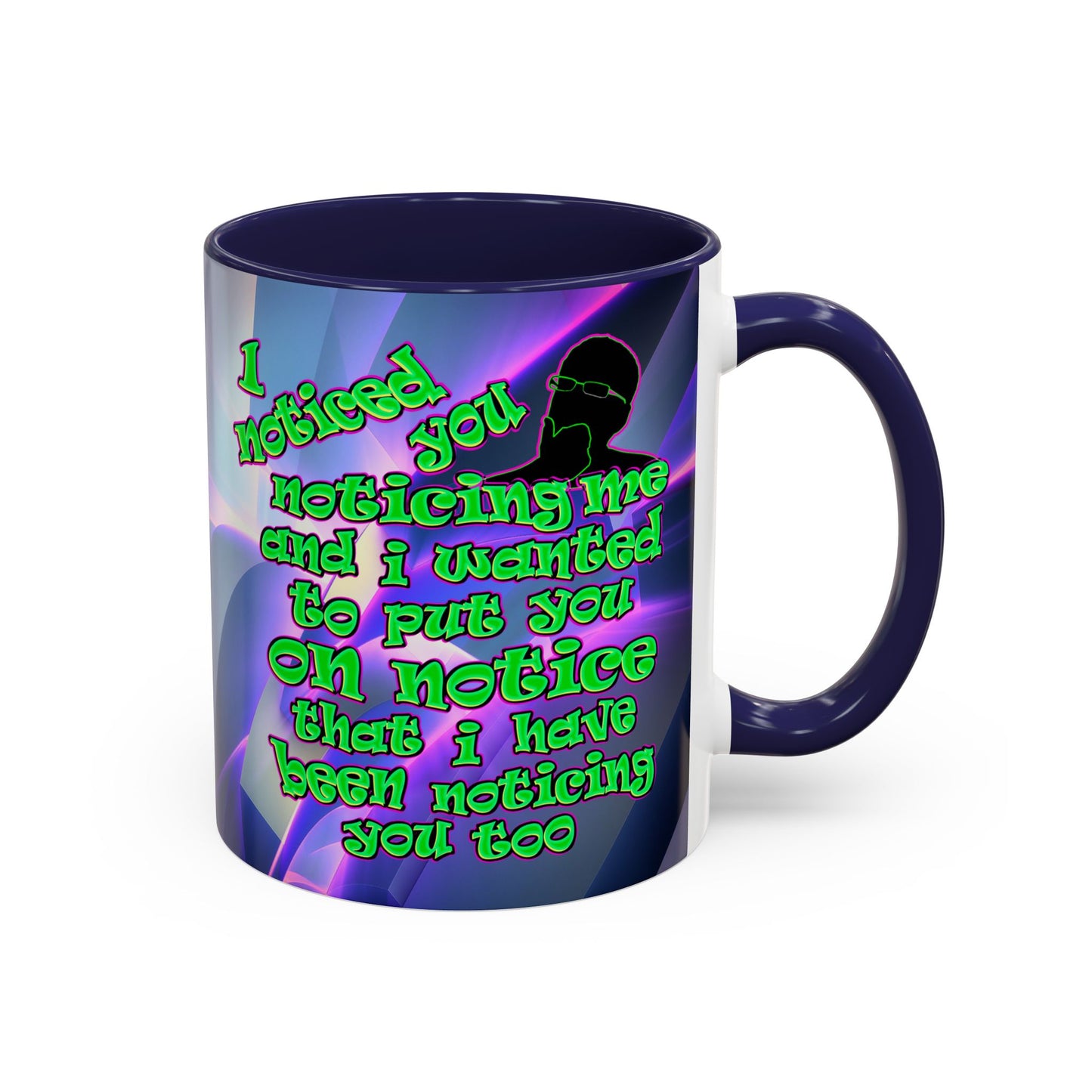 noticed you noticing - Accent Mug (grey-pink wave)
