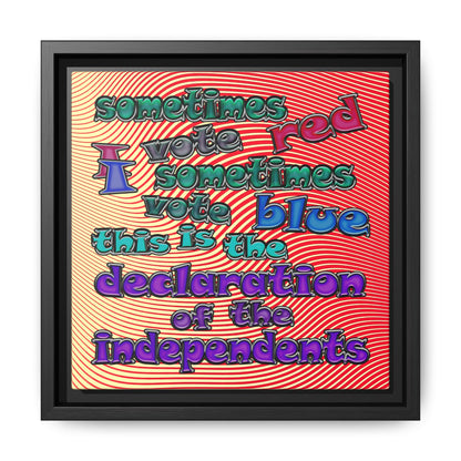 declaration of the independents - framed canvas art (yellow-orange wave)