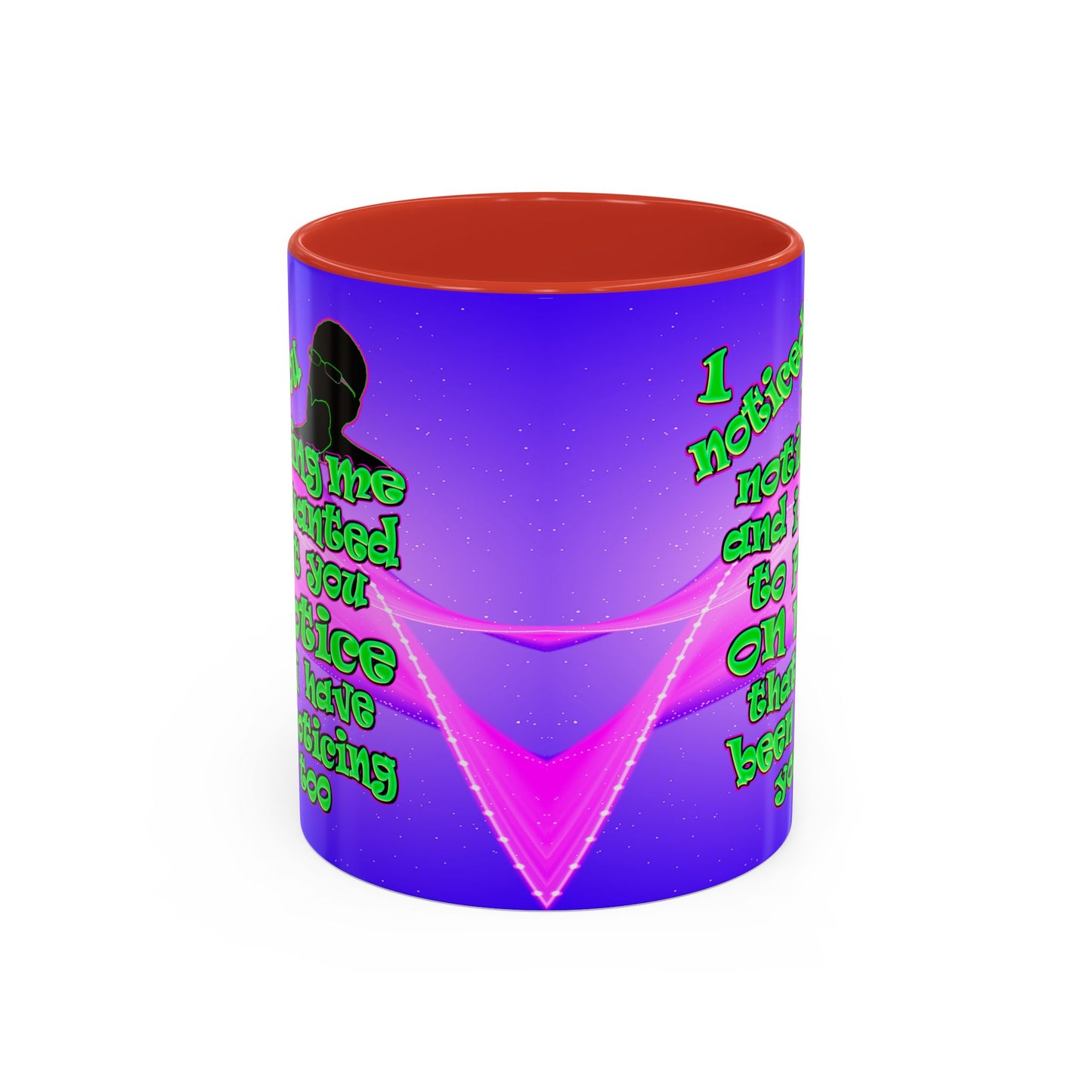 noticed you noticing - Accent Mug (purple-pink wave)