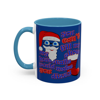 santa's shoes - Accent Mug (dark blue)