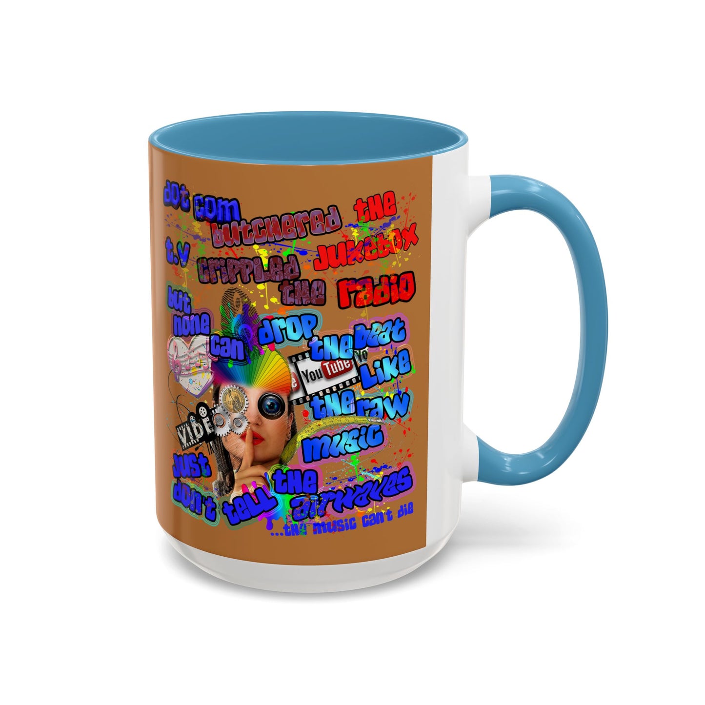 drop the beat - Accent Mug (light brown)