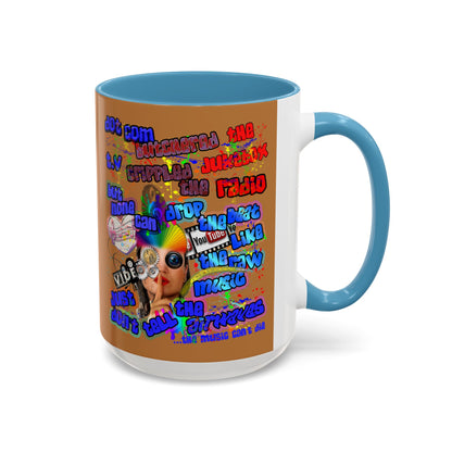 drop the beat - Accent Mug (light brown)
