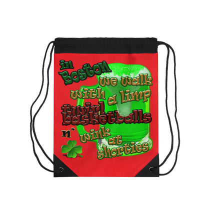 celtics logo - Drawstring Bag (red)