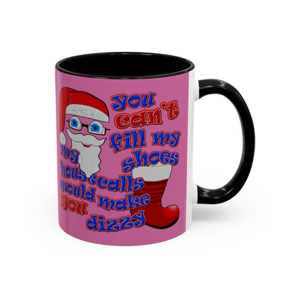 santa's shoes - Accent Mug (light pink)