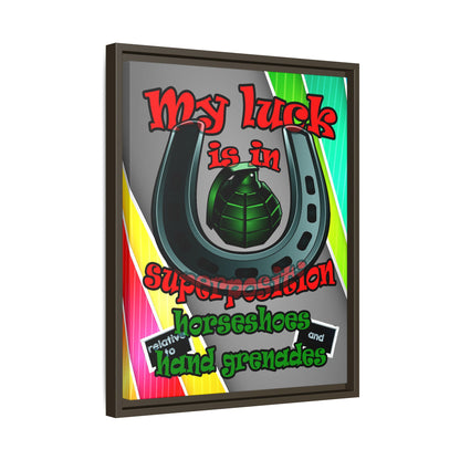my luck - framed canvas art (rainbow split)