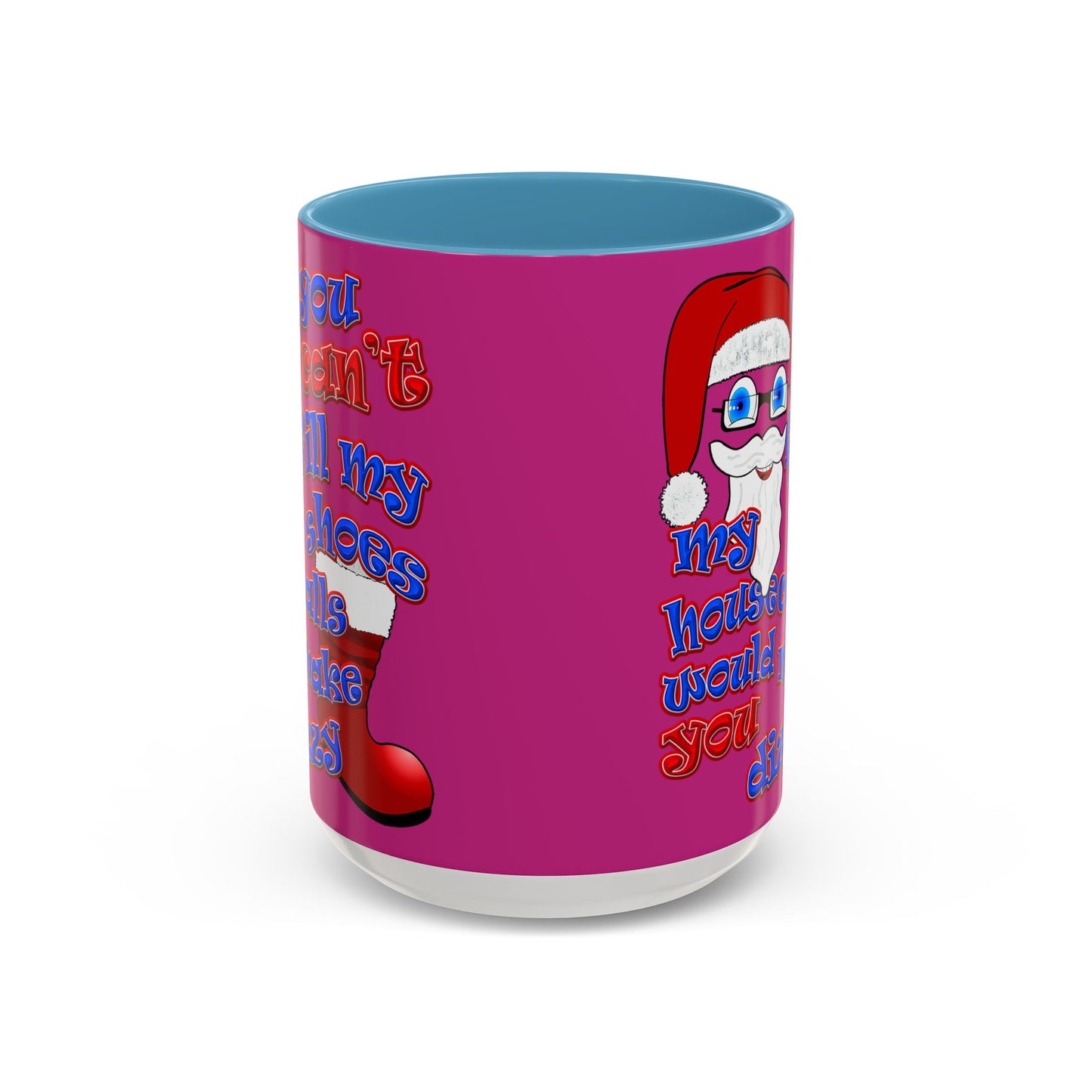 santa's shoes - Accent Mug (pink)