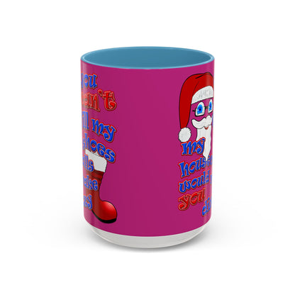 santa's shoes - Accent Mug (pink)