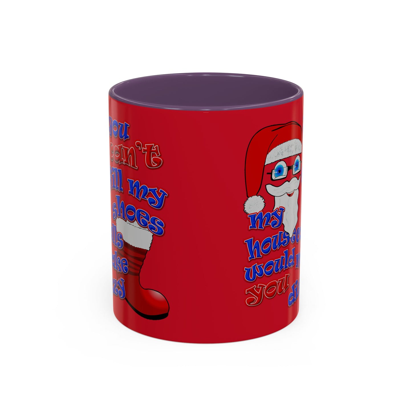 santa's shoes - Accent Mug (dark red)