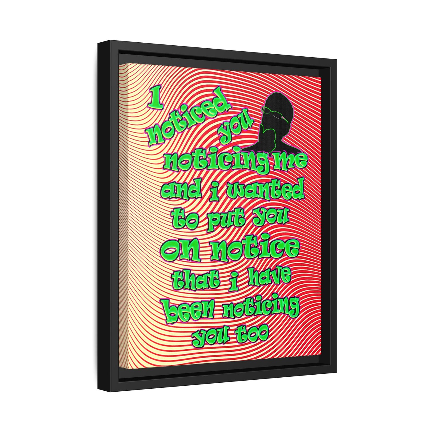 noticed you noticing - framed canvas art (yellow-orange wave)