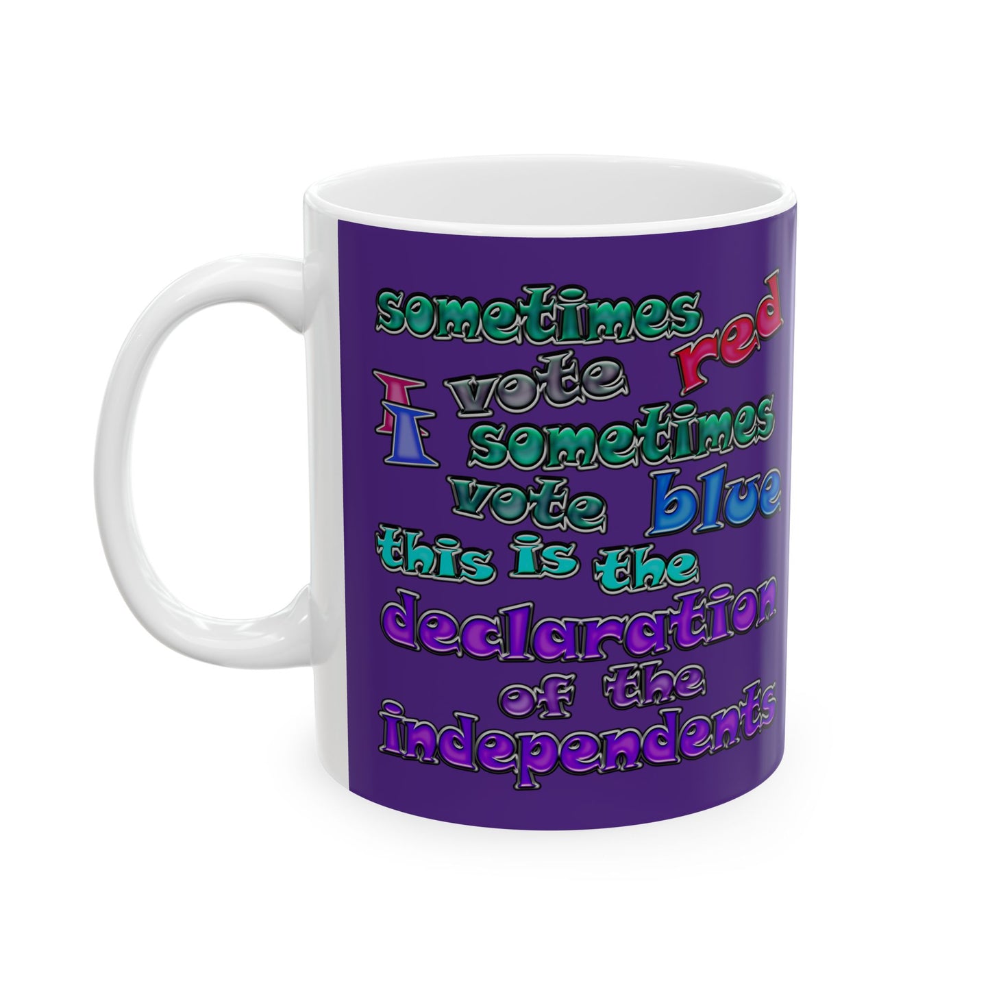 declaration of the independents - White Mug (purple)