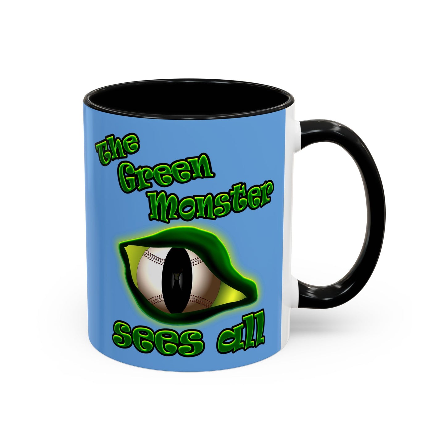 green monster - Accent Mug (light blue)