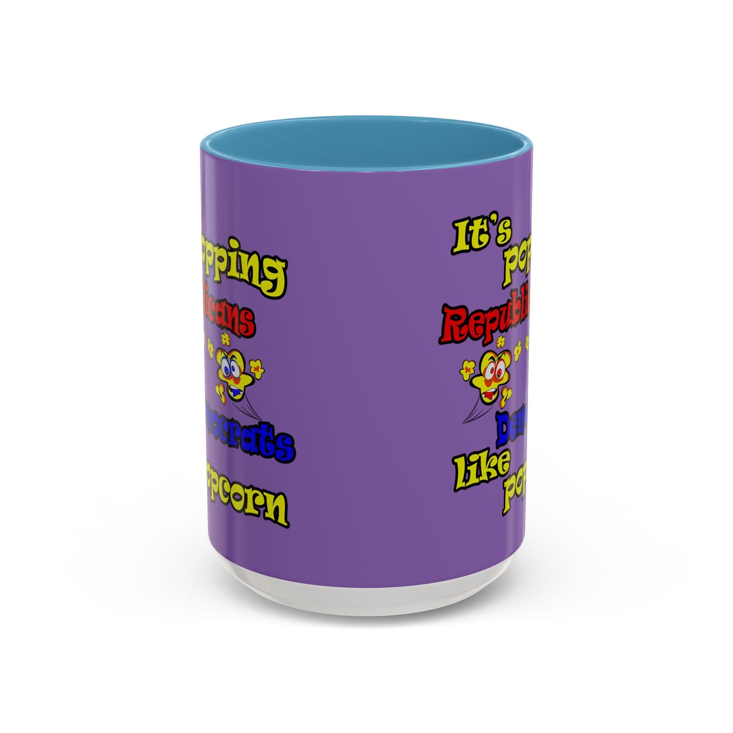 popping like popcorn - Accent Mug (light purple)