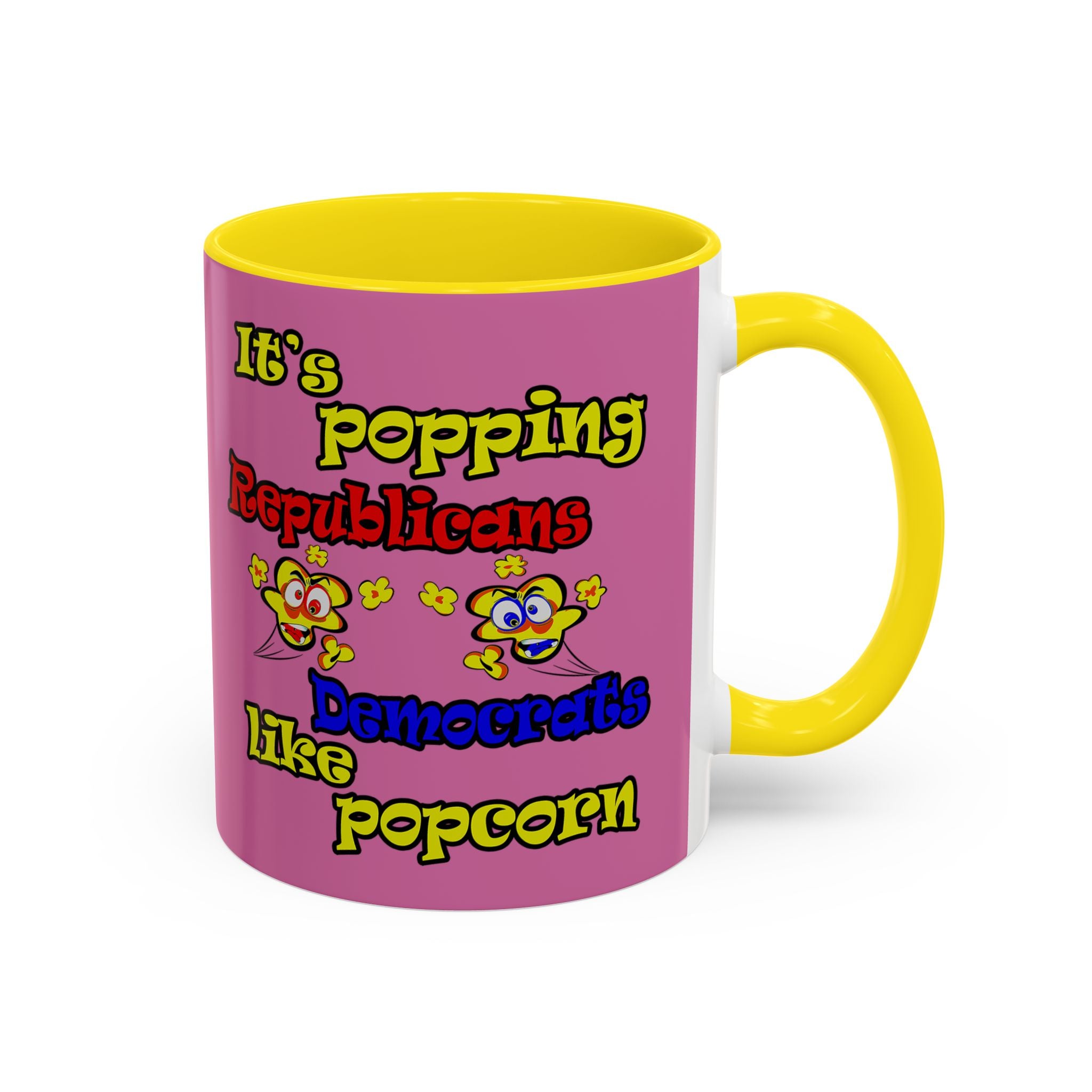 popping like popcorn - Accent Mug (light pink)