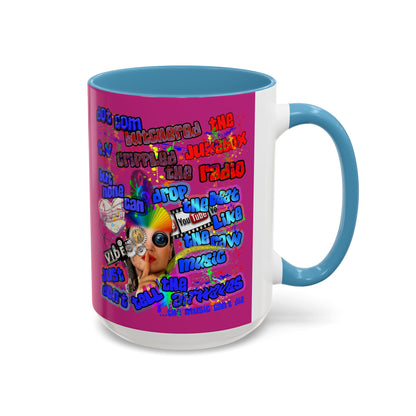 drop the beat - Accent Mug (pink)