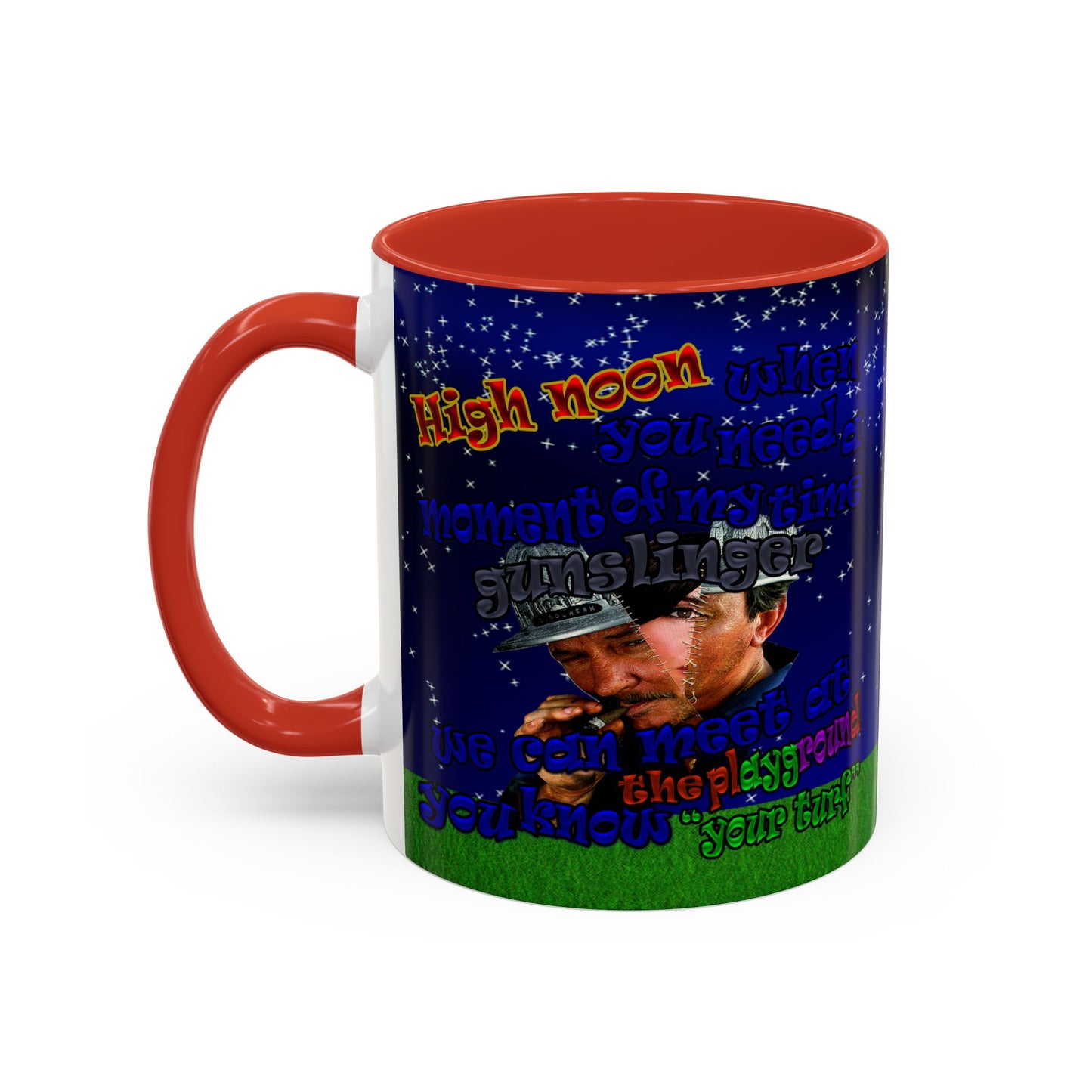 high noon - Accent Mug ('snoops' background)