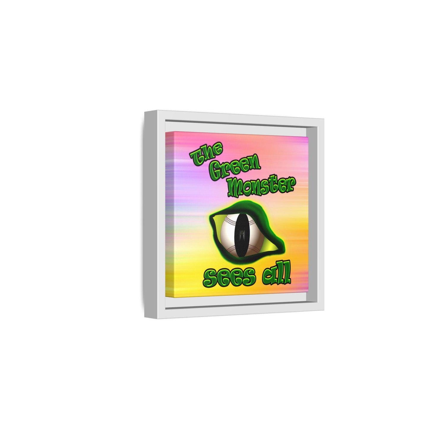green monster - framed canvas art (color blur)