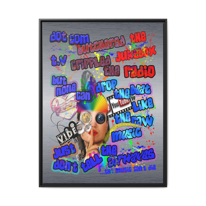 drop the beat - framed canvas art (brushed nickel)