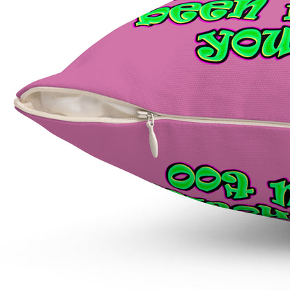 noticed you noticing - Spun Polyester Square Pillow - (light pink)