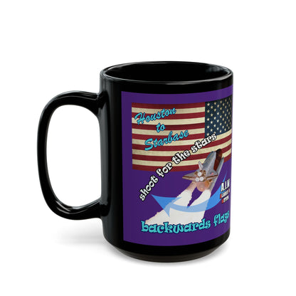 shoot for the stars - Black Mug (purple)