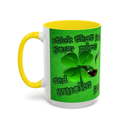 celtics logo - Accent Mug (green turf)