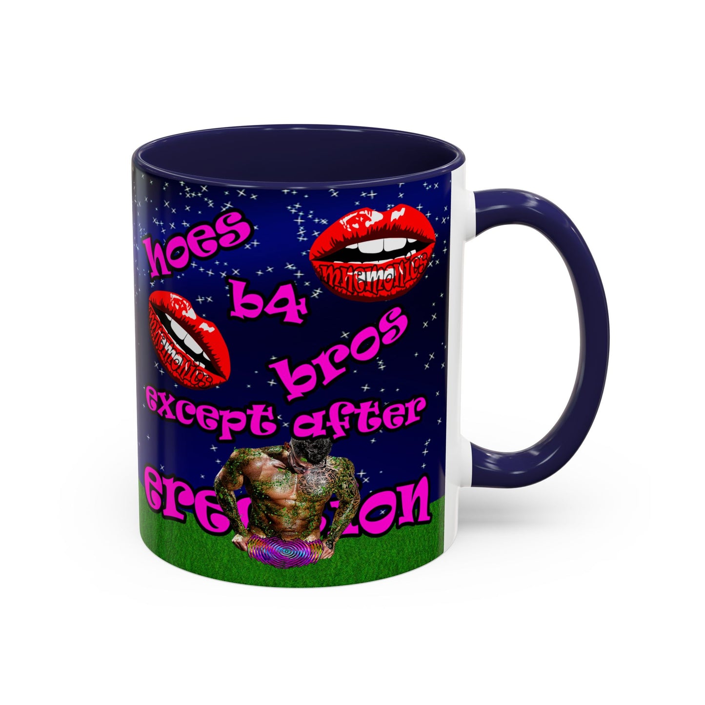 hoes b4 bros - Accent Mug ('snoops' background)