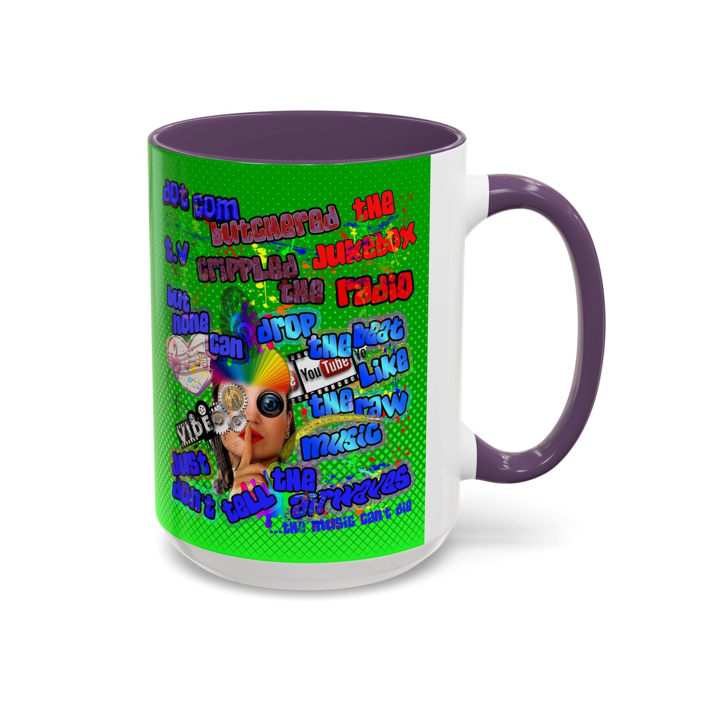 drop the beat - Accent Mug (logo green)