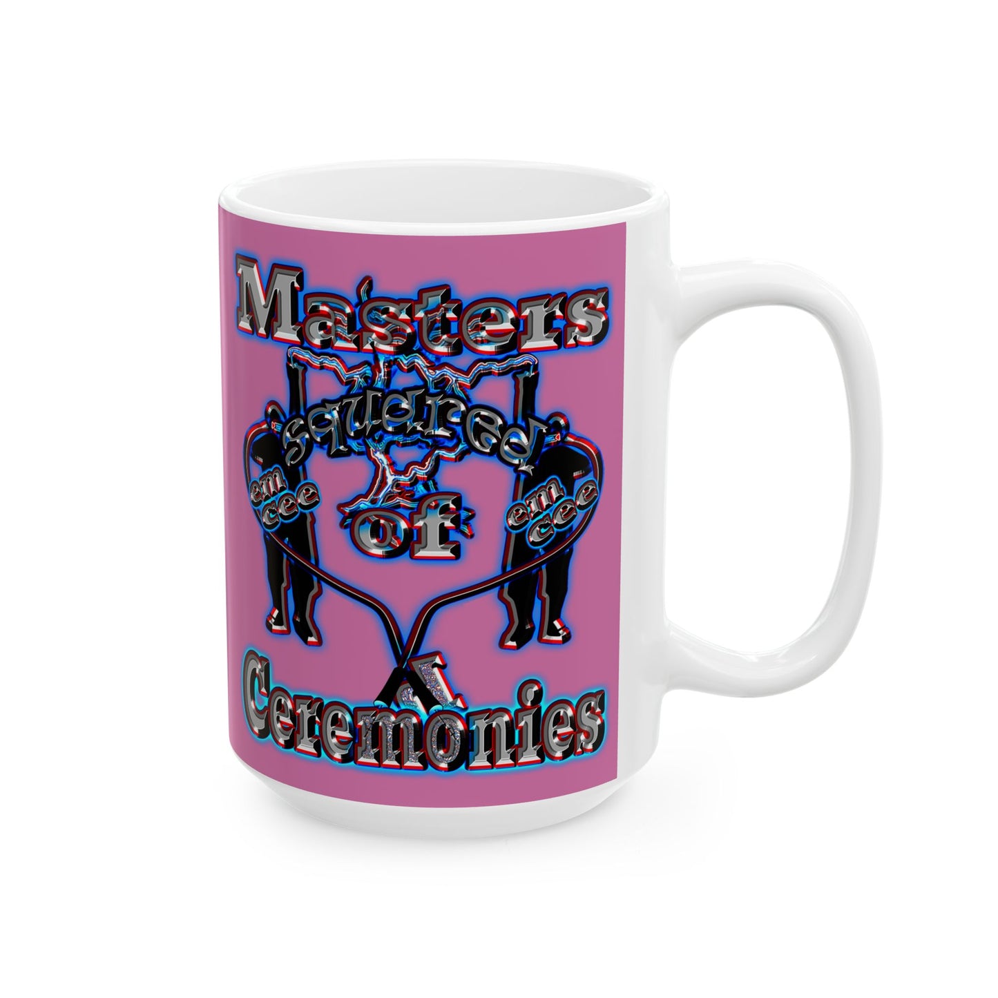 em cee squared - White Mug (light pink)