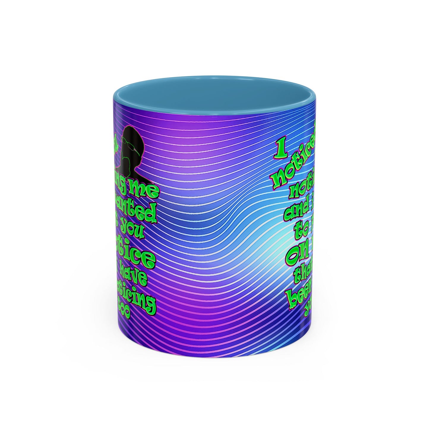 noticed you noticing - Accent Mug (purple wave)